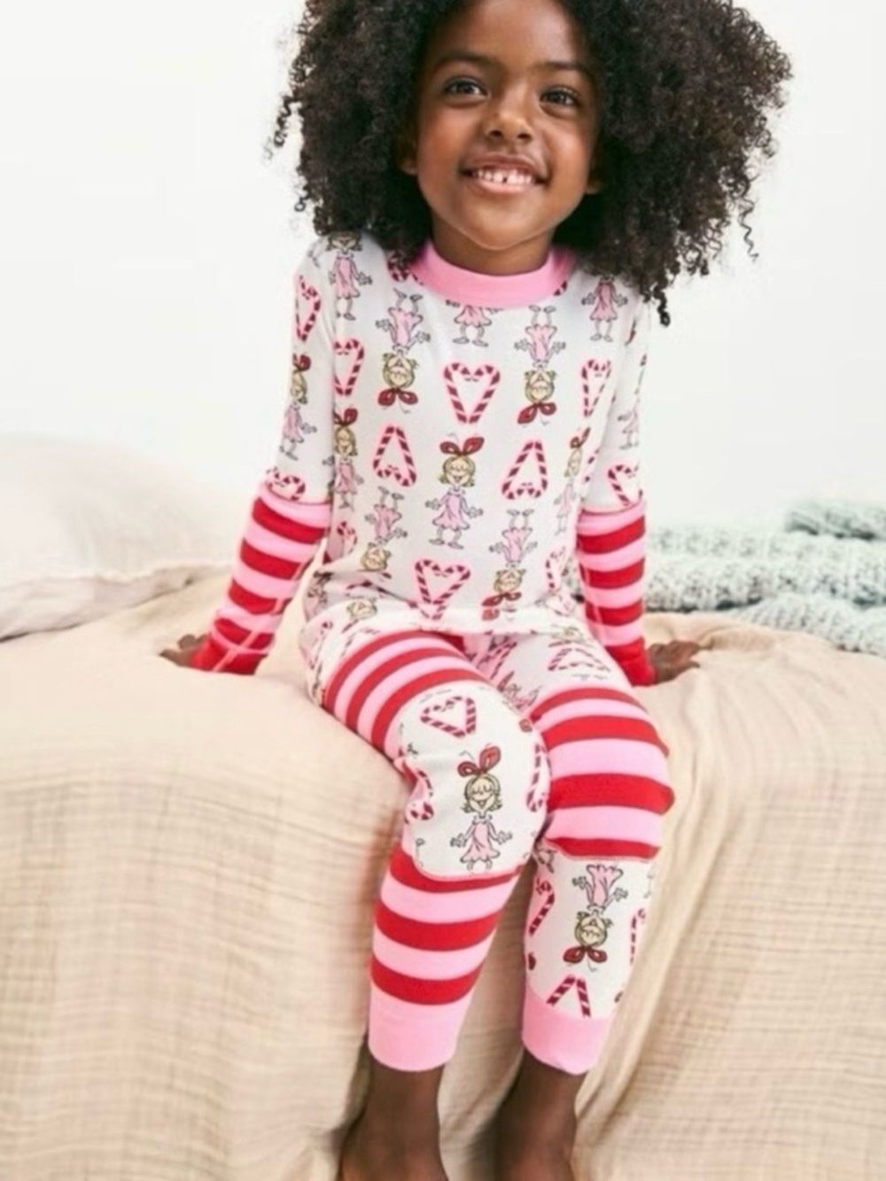 Hanna Andersson Dr Seuss GRINCH Cindy Lou Who Candy Cane 10 pajamas